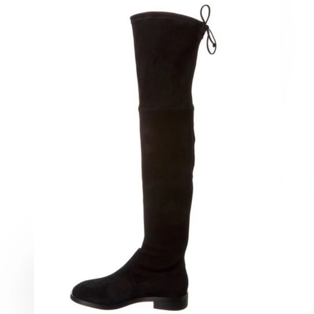 Stuart Weitzman Lowland Suede Black Over-the-Knee Women's Boots Size 7.5